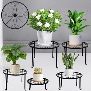 5 Pack Metal Plant Stands for Flower Pot,Heavy Duty Potted Holder,Indoor Outdoor